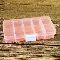 10/15/24 Tinklelis plastikinis laikymo dėžutės stalčius Multi Grids skaidrus auskarų nagų dailės įrankio rašiklis 10 grid oranžinė