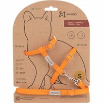 AMIPLAY Guard SAMBA petneikės ir pavadėlis katei, šuniui, triušiui, oranžinės, dydis S
