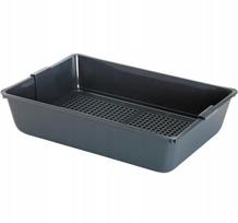 SAVIC atvira kačių ir triušių tualeto dėžė su sietu, pilka, 42 cm