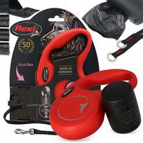 Automatinis šuns ir katės pavadėlis Flexi 8 m su Multi Box dėklu ir 80 maišelių