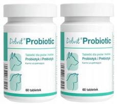 Dolfos Dolvit Probiotic probiotikas ir prebiotikas šunims ir katėms 2x60 tablečių
