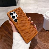 Honeycomb Mesh Cooling Suitable for Samsung S25 Ultra Skin-sensitive Magnetic Phone Case S24 Ultra Anti Fall Protection Case S25Ultra