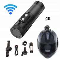 Mini sportinė kamera 4K su WiFi, vandeniui atspari, tvirtinama prie šalmo, motociklui ir dviračiui