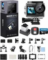 Veiksmo kamera AKASO Brave 4 Pro, 4K, lietimui jautrus ekranas, atspari vandeniui iki 40 m, su U3 kortele