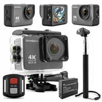 Veiksmo kamera 4K UHD, priedai, WiFi, nuotolinio valdymo pultas, atspari vandeniui, papildoma baterija