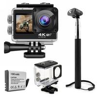 Sportinė kamera Gomedia 4K UHD, 60 FPS, WiFi, USB-C, atspari vandeniui, su priedais ir nuotolinio valdymo pulteliu