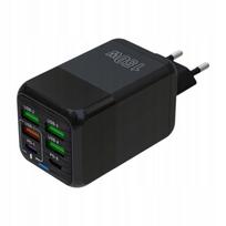Kompaktiškas USB-C įkroviklis, 4 USB, 2 PD, 150W, juodas