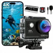 Veiksmo kamera 4K, 20 MP, atspari vandeniui, EIS, dvigubas ekranas, WiFi