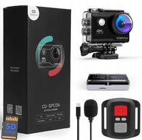Veiksmo kamera 4K su EIS, WiFi, USB mikrofonu, atspari vandeniui iki 40 m, su priedais