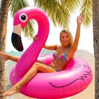 Pripučiamas plaukimo ratas FLAMINGAS, 120 cm, rožinis