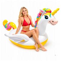 Pripučiamas čiužinys baseinui „Unicorn“, 226 x 173 cm, 2 asmenims, rožinis