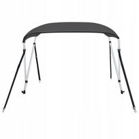 Valties Bimini stogelis vidaXL, 2 lankai, antracito spalvos, 150x120x110 cm