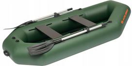 Pripučiama valtis Kolibri K-260T AD su kilimine grindimis ir variklio tvirtinimu, žalia