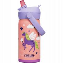 Vaikiška termobutelė Camelbak Thrive Flip Straw, 350 ml, rausva, su silikoniniu šiaudeliu