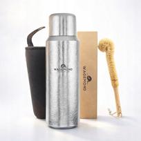 Titano termosas WAGEMOND 500 ml, dvigubas sluoksnis, su magnetiniu puodeliu ir šepetėliu