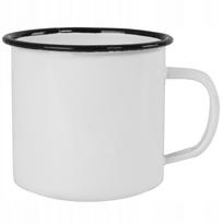 Emaliuotas metalinis puodelis MFH Fox Outdoor, 350 ml, baltas