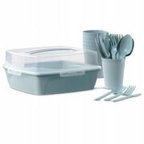 Plastikinis kelioninis pikniko rinkinys, 6 dalių