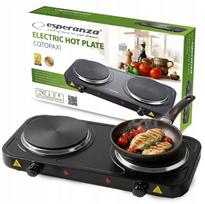 Elektrinė viryklė ESPERANZA COTOPAXI, 2 kaitvietės, 2000 W, juoda