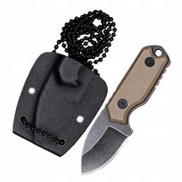 Mini peilis su G10 rankena, 3CR geležte, 7,6 cm, dėklas