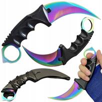 Išlenktas kišeninis peilis KARAMBIT V2, spalvotas