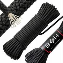 Virvė BSH Paracord, juoda, 30 m, 180 kg