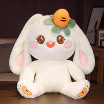 Karštas Huaggle 1 vnt. Mielas triušis su morka pliušiniai žaislai Kawaii zuikio lėlės minkšta pagalvė mergaitėms kūdikiams fantastiškos gimtadienio dovanos 35cm