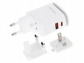 USB-C PD+QC3.0 25W įkroviklis WAYME su LED lietimui jautria lempute