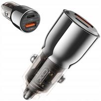 Automobilinis įkroviklis 95W PD USB-C ir USB, juodas, telefonams ir nešiojamiesiems kompiuteriams