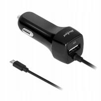 Automobilinis įkroviklis Rebel, 5V 2.1A, USB ir microUSB, 12V/24V