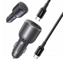 Automobilinis įkroviklis UGREEN EC705 130W, USB-A, 2x USB-C