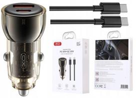 Automobilinis USB-C įkroviklis 60W su žiebtuvėlio laidu