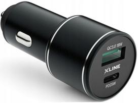 Automobilinis įkroviklis XLINE CC502, 18W QC3, 25W PD3, juodas