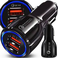 Automobilinis įkroviklis 2x USB, 3.1A, greitas įkrovimas, tinka cigarečių lizdui