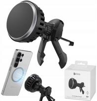 Magnetinis laikiklis Samsung GP-PWU025WIBBW su 15W belaidžiu 2A įkrovikliu