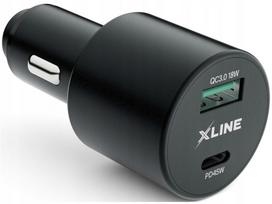 Automobilinis įkroviklis GOLDEN LINE, 18W/45W, juodas