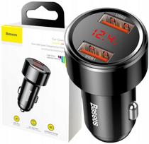 Automobilinis įkroviklis Baseus Magic CCMLC20A-01, 45W, 2x USB-A, QC 3.0, LED