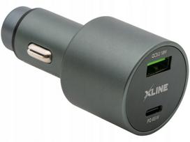 Automobilinis įkroviklis XLINE CC702 USB-C 65W, pilkas