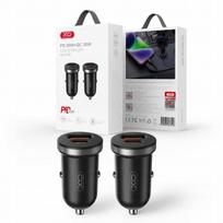 Automobilinis USB-C ir USB įkroviklis, 2 vnt., greitas įkrovimas, 30W, QC/PD