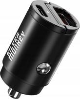 Automobilinis įkroviklis SILVER MONKEY USB-C PD, USB-A QC, 30 W