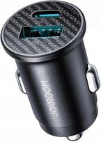 Automobilinis įkroviklis JOYROOM, 15W, USB-C ir USB-A jungtys