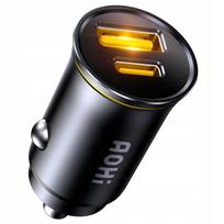 Automobilinis įkroviklis AOHi Superauto, 65W, USB-C ir USB-A
