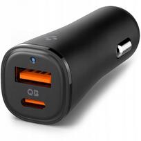 Automobilinis įkroviklis Spigen USB-C, greitas, universalus, telefonams ir planšetėms