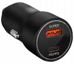 Automobilinis įkroviklis OPPO SUPERVOOC 67W, USB-A ir USB-C PD 30W, QC4.0, AFC