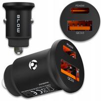 Automobilinis įkroviklis 45W, USB-C, USB-A, greitas įkrovimas, PD, QC