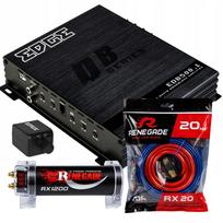 Stiprintuvas 500W RMS EDB500.1 su RX20KIT 20mm² laidais ir RX1200 kondensatoriumi