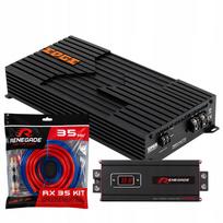 Automobilinis stiprintuvas 1800W EDBX18000.1 su 35mm² laidais ir RX1800 kondensatoriumi