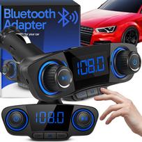 Automobilinis FM siųstuvas su „Bluetooth 5.0“, 2 USB įkroviklis, 8-in-1, lankstoma jungtis
