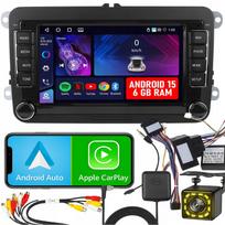 Automobilinė radija su „WiFi“ ir „Android“, 6GB, tinka VW Passat B6/B7, Golf 5/6, Seat, Skoda