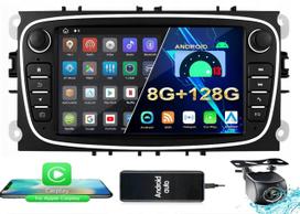 Automobilinis Android radijas su navigacija Ford Connect, Focus, S-Max, Galaxy MK4, 128GB