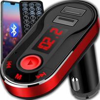 FM siųstuvas su Bluetooth, MP3 grotuvas, 2 USB, SD lizdas, LCD ekranas, laisvų rankų įranga, nuotolinio valdymo pultas